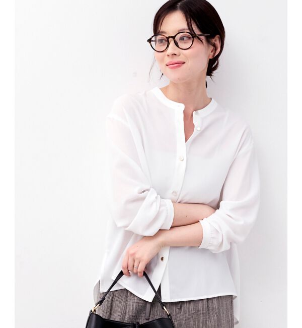  「2WAYジョーゼットギャザースリーブブラウス」|シャツ・ブラウス|