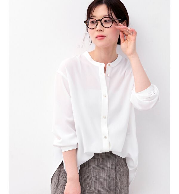  「2WAYジョーゼットギャザースリーブブラウス」|シャツ・ブラウス|