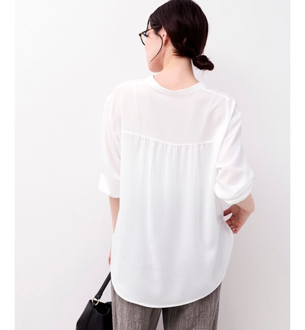  「2WAYジョーゼットギャザースリーブブラウス」|シャツ・ブラウス|