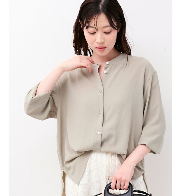  「2WAYジョーゼットギャザースリーブブラウス」|シャツ・ブラウス|