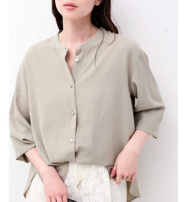  「2WAYジョーゼットギャザースリーブブラウス」|シャツ・ブラウス|