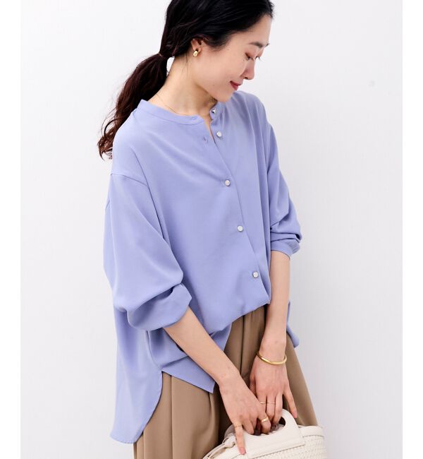  「2WAYジョーゼットギャザースリーブブラウス」|シャツ・ブラウス|