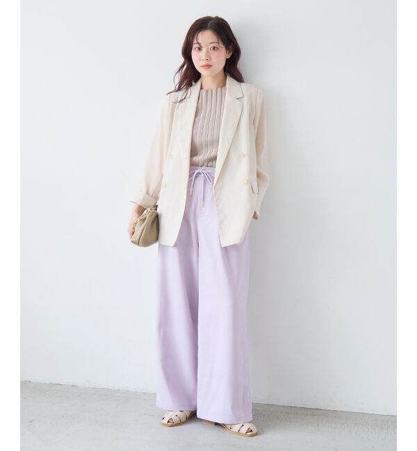  「≪手洗い可能≫リネンライクテーラードジャケット」|その他|