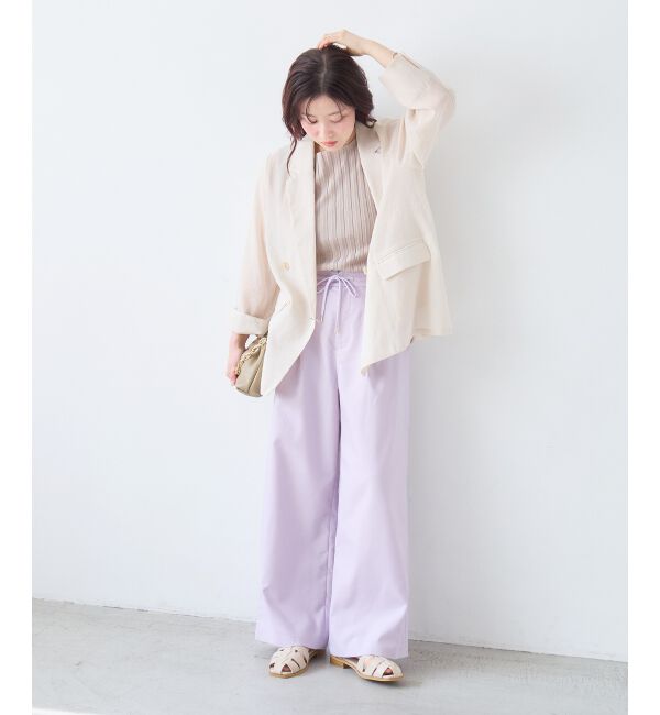  「≪手洗い可能≫リネンライクテーラードジャケット」|その他|