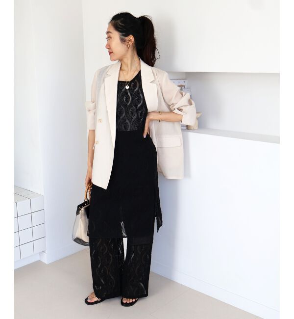  「≪手洗い可能≫リネンライクテーラードジャケット」|その他|