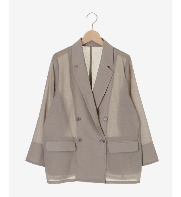  「≪手洗い可能≫リネンライクテーラードジャケット」|その他|