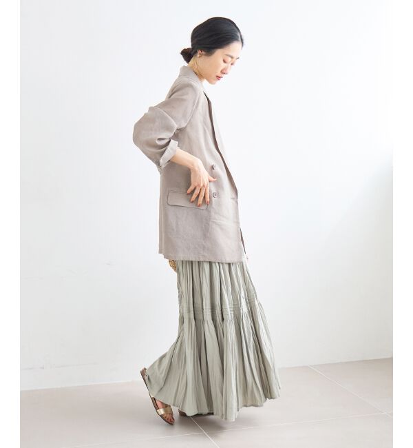  「≪手洗い可能≫リネンライクテーラードジャケット」|その他|