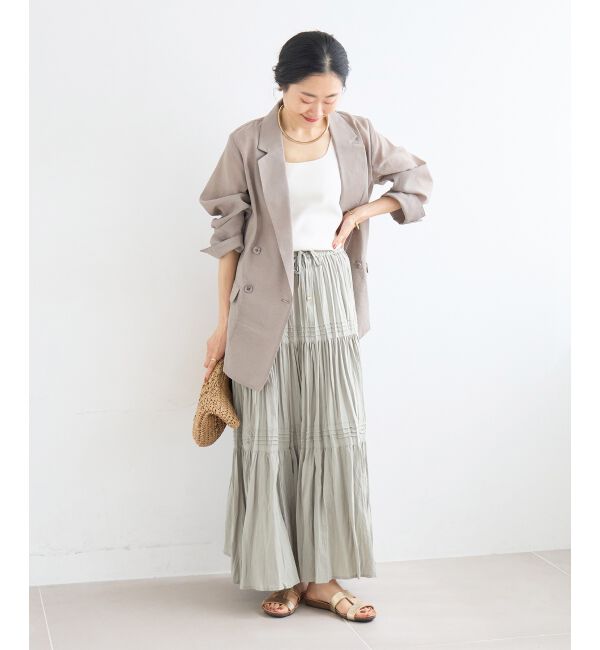  「≪手洗い可能≫リネンライクテーラードジャケット」|その他|