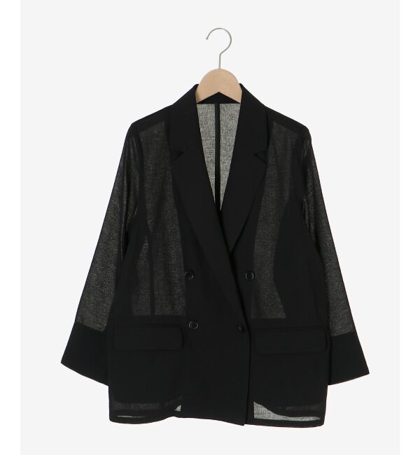  「≪手洗い可能≫リネンライクテーラードジャケット」|その他|