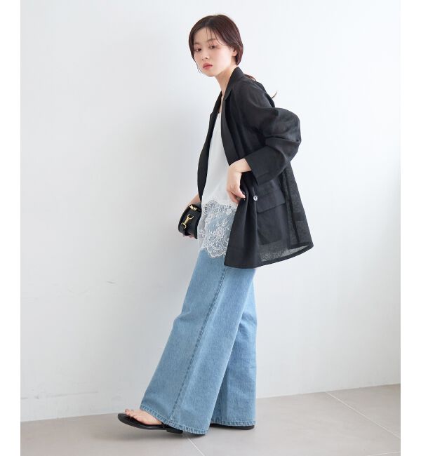  「≪手洗い可能≫リネンライクテーラードジャケット」|その他|