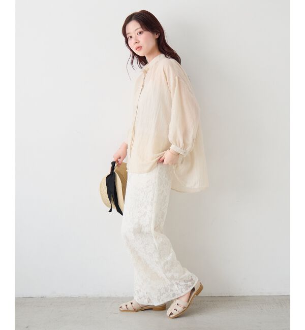  「フラワーメッシュレースワイドパンツ」|その他|