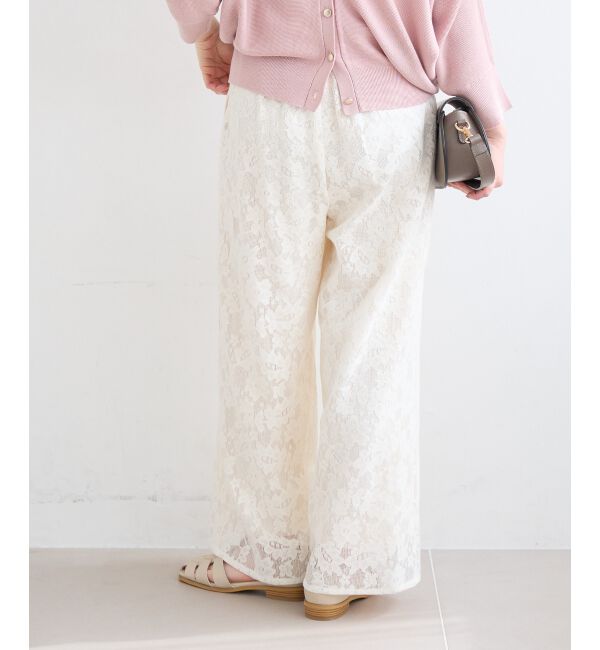  「フラワーメッシュレースワイドパンツ」|その他|