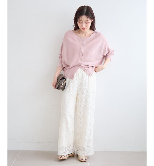  「フラワーメッシュレースワイドパンツ」|その他|