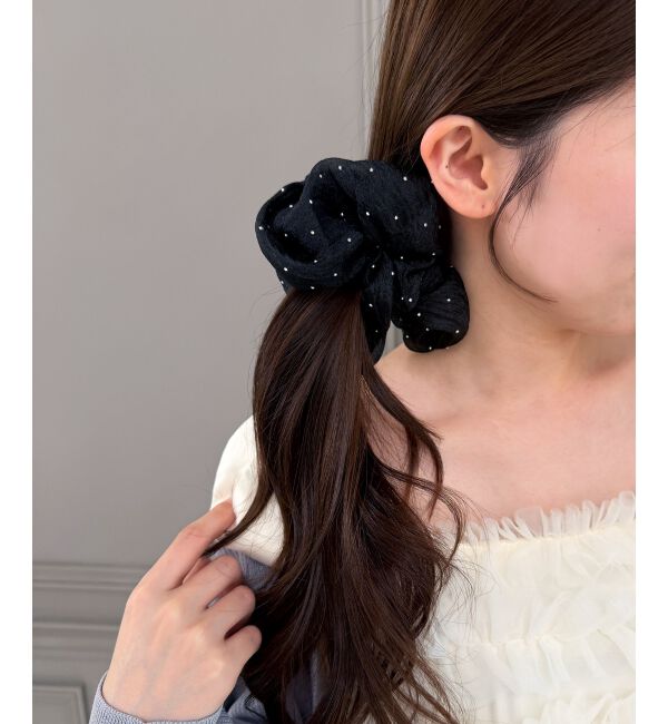  「キラキラブルーミングシュシュ」|ヘアゴム・シュシュ|