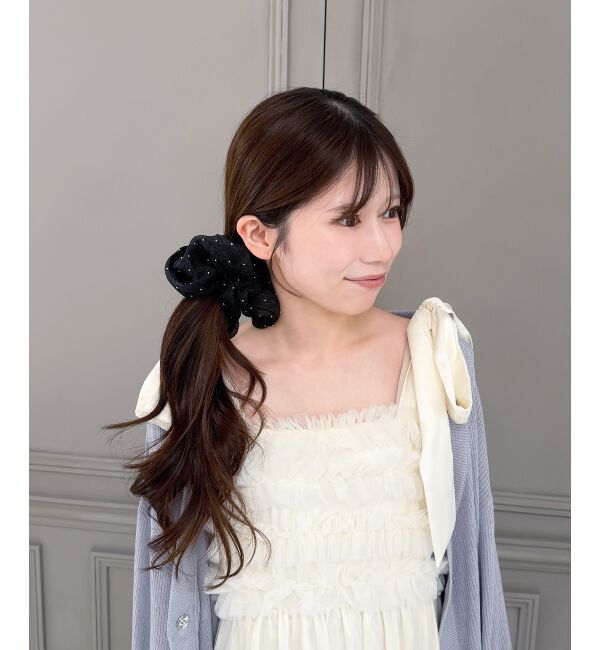  「キラキラブルーミングシュシュ」|ヘアゴム・シュシュ|