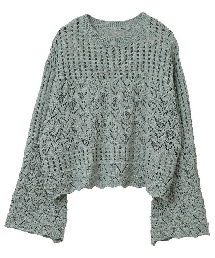 earth music&ecology「スカシニットプルオーバー」|ニット・セーター|Mint