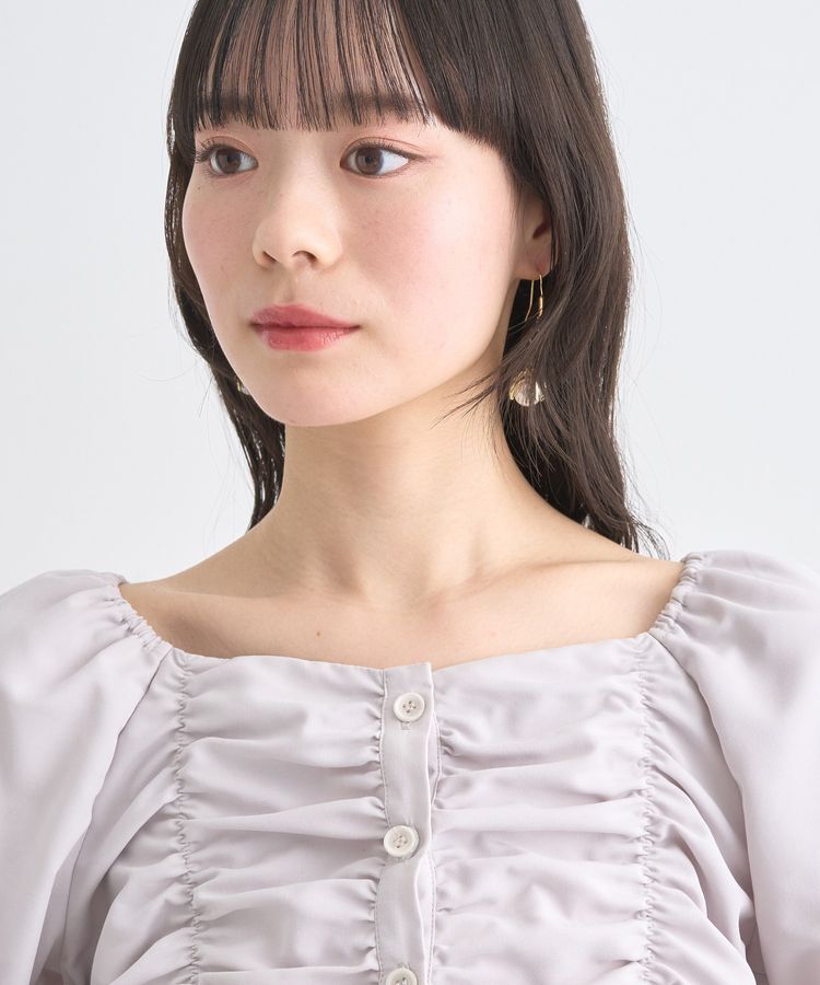 earth music&ecology「ピーチシャーリングブラウス」|シャツ・ブラウス|