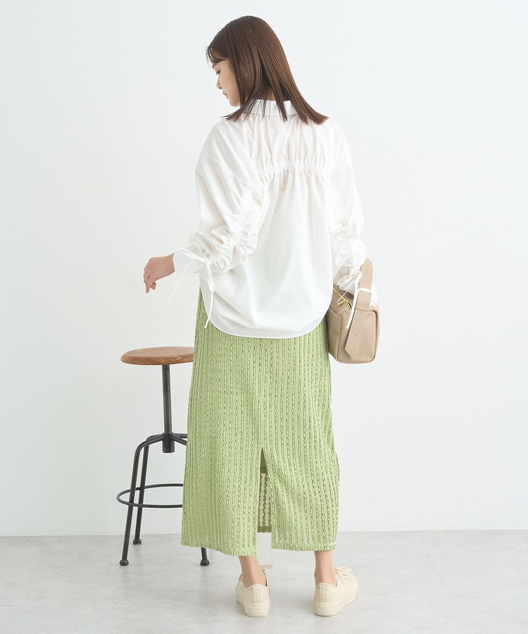 earth music&ecology「ベルティカルフリルナロースカート」|タイト|