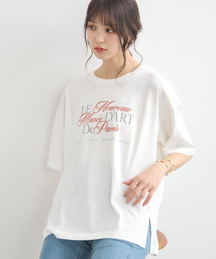 earth music&ecology「Le nouveauスリットT」|Tシャツ・カットソー|Off White