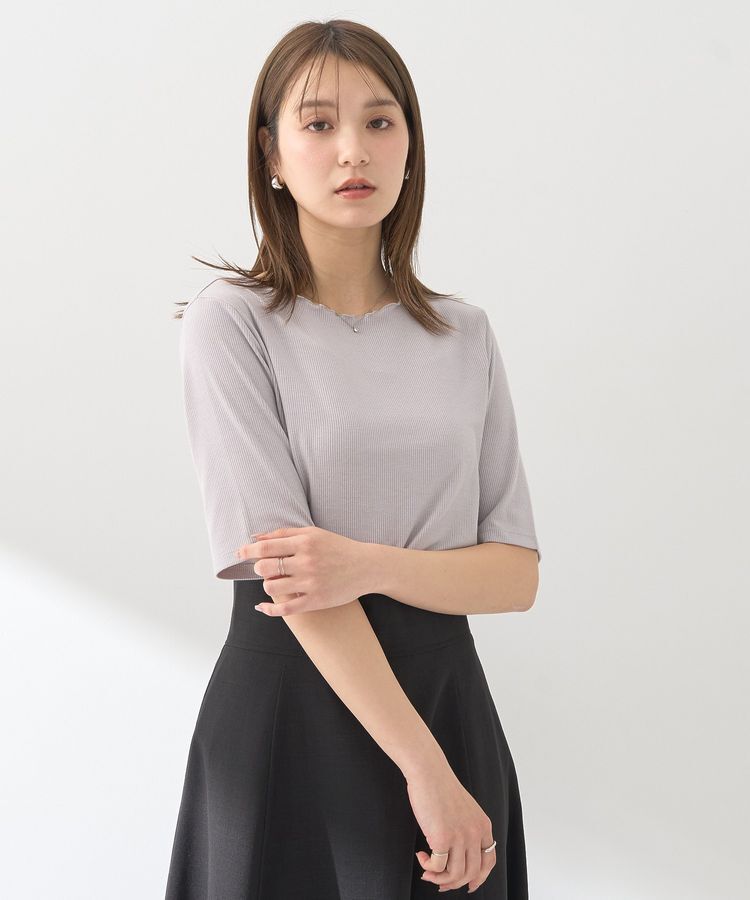 earth music&ecology「リブメローショートスリーブプルオーバー」|Tシャツ・カットソー|