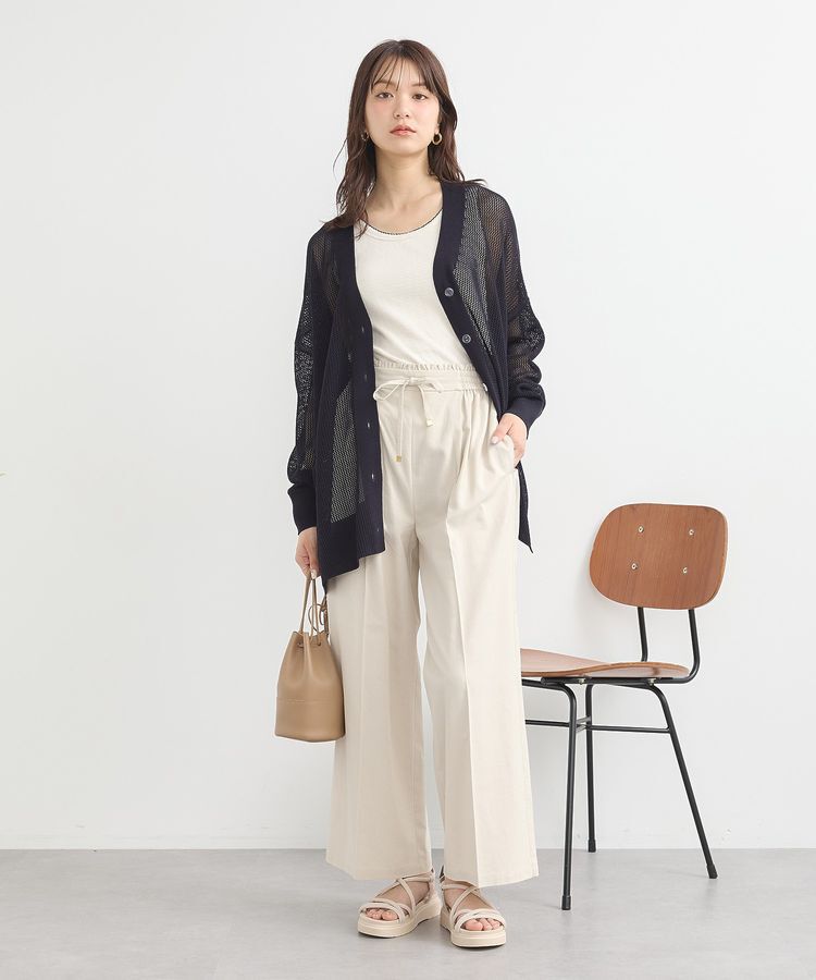 earth music&ecology「メッシュルーズカーディガン」|カーディガン|