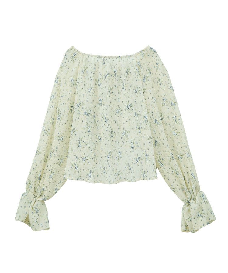 earth music&ecology「ナローリボンくしゅくしゅギャザーブラウス」|シャツ・ブラウス|