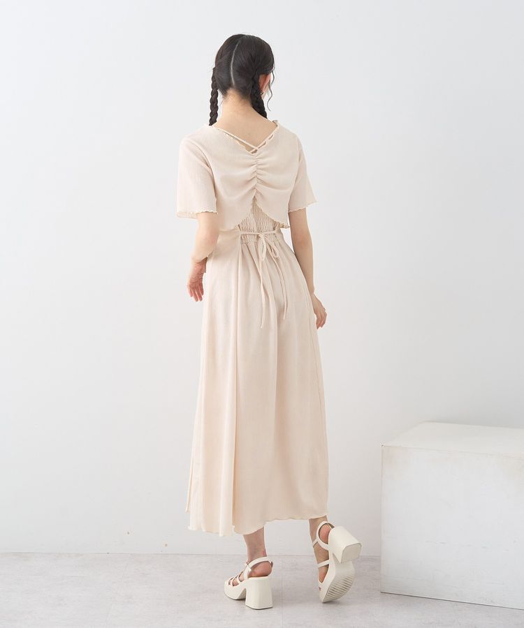 earth music&ecology「SET2点ギャザーカットカーデ＋キャミワンピース」|ワンピース|