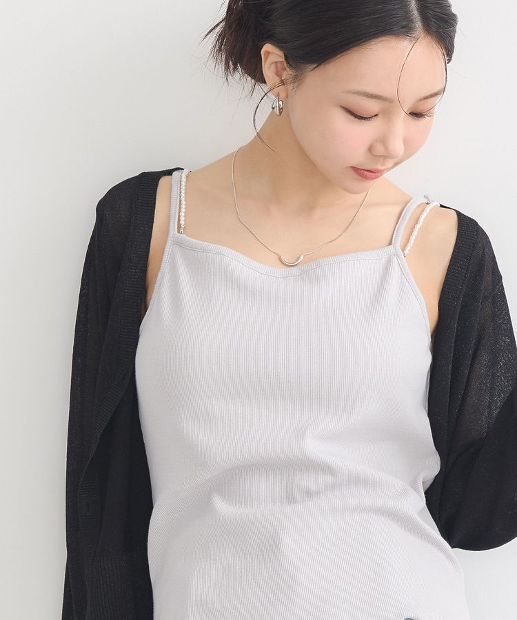 earth music&ecology「パールストラップキャミソール」|キャミソール|Light Gray