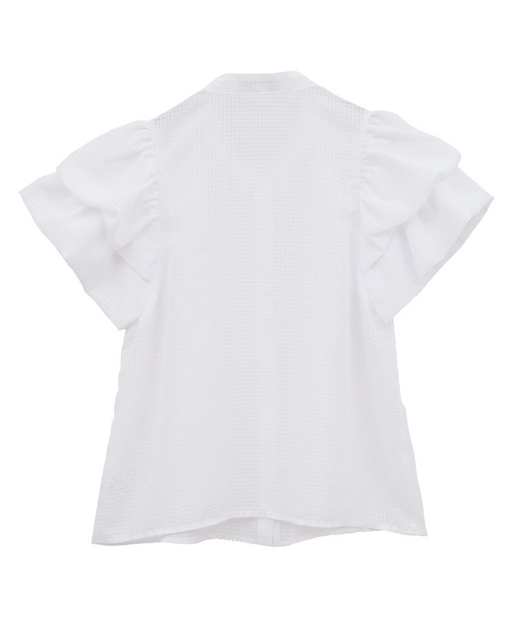 earth music&ecology「ミニチェックバルーンスリーブブラウス」|シャツ・ブラウス|