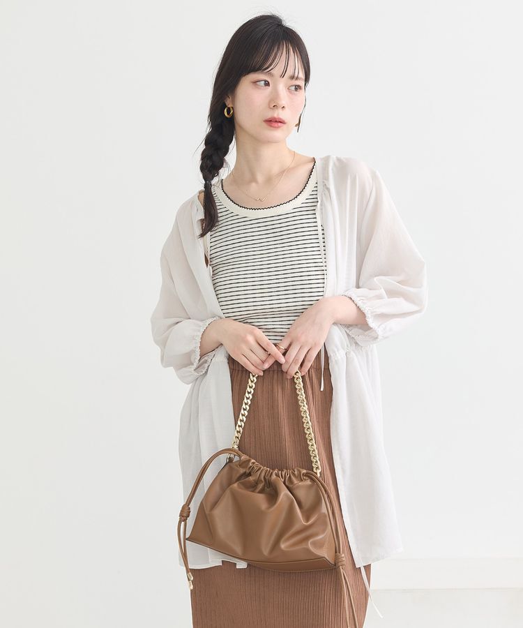 earth music&ecology「ふんわりスリーブドロストシャツ」|シャツ・ブラウス|