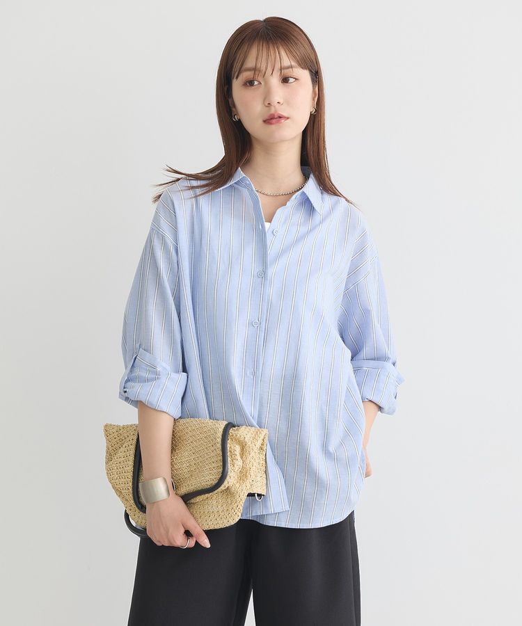 earth music&ecology「綿麻混ベーシックシャツ」|シャツ・ブラウス|