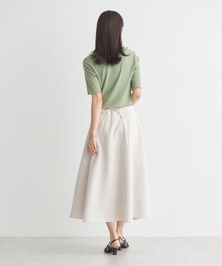 earth music&ecology「フリルカットリブカーディガン」|Tシャツ・カットソー|