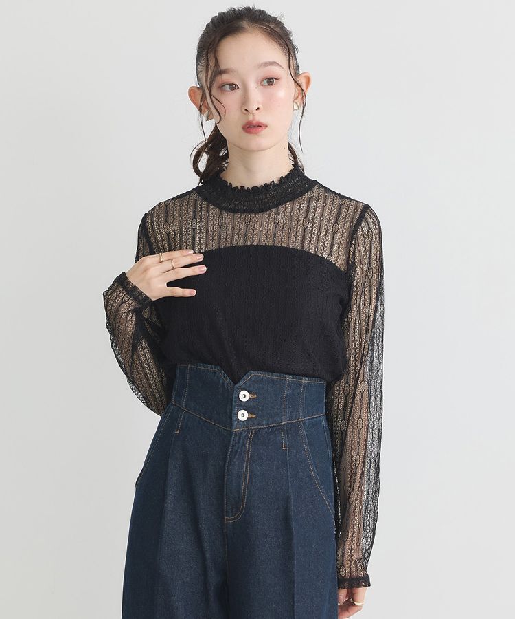 earth music&ecology「レースドッキングプルオーバー」|Tシャツ・カットソー|