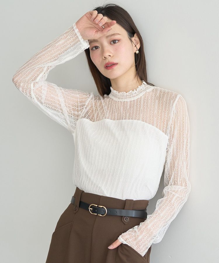 earth music&ecology「レースドッキングプルオーバー」|Tシャツ・カットソー|