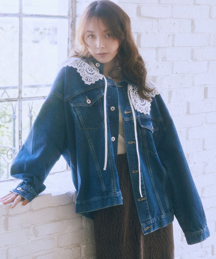 earth music&ecology「ビッグデニムジャケット」|テーラードジャケット|