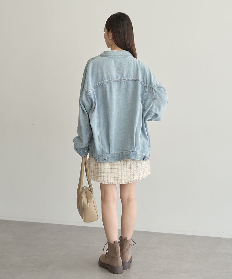 earth music&ecology「ビッグデニムジャケット」|テーラードジャケット|