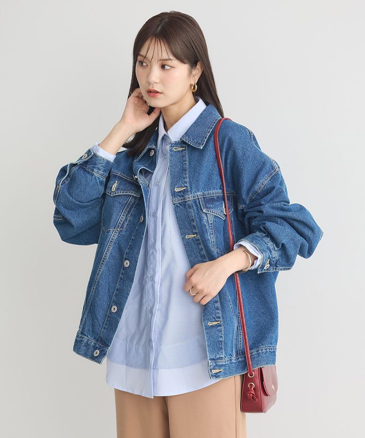 earth music&ecology「ビッグデニムジャケット」|テーラードジャケット|