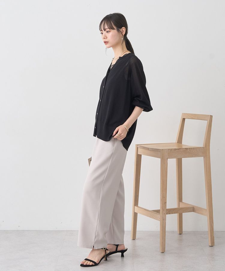 earth music&ecology「キーネックシアーカーディガン」|カーディガン|