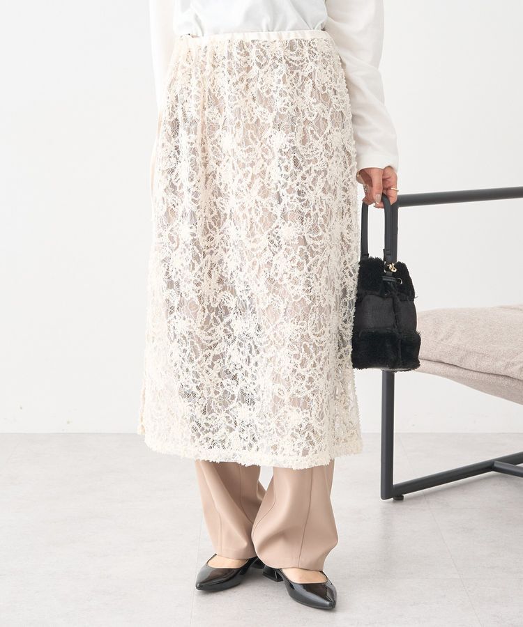 earth music&ecology「モールレースラップスカート」|スカート|Ivory