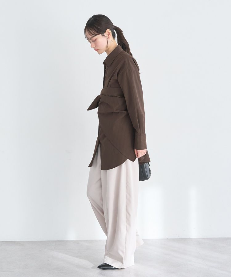 earth music&ecology「【SET2点】スカーフ付きスキッパーシャツ」|シャツ・ブラウス|