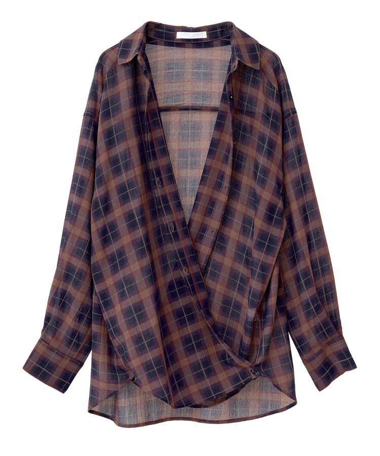 Green Parks「カシュクールシアーシャツ」|シャツ・ブラウス|