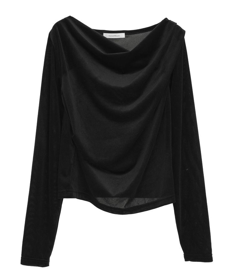 AnriettMusee「シアーベロアオフショル長袖プルオーバー」|Tシャツ・カットソー|