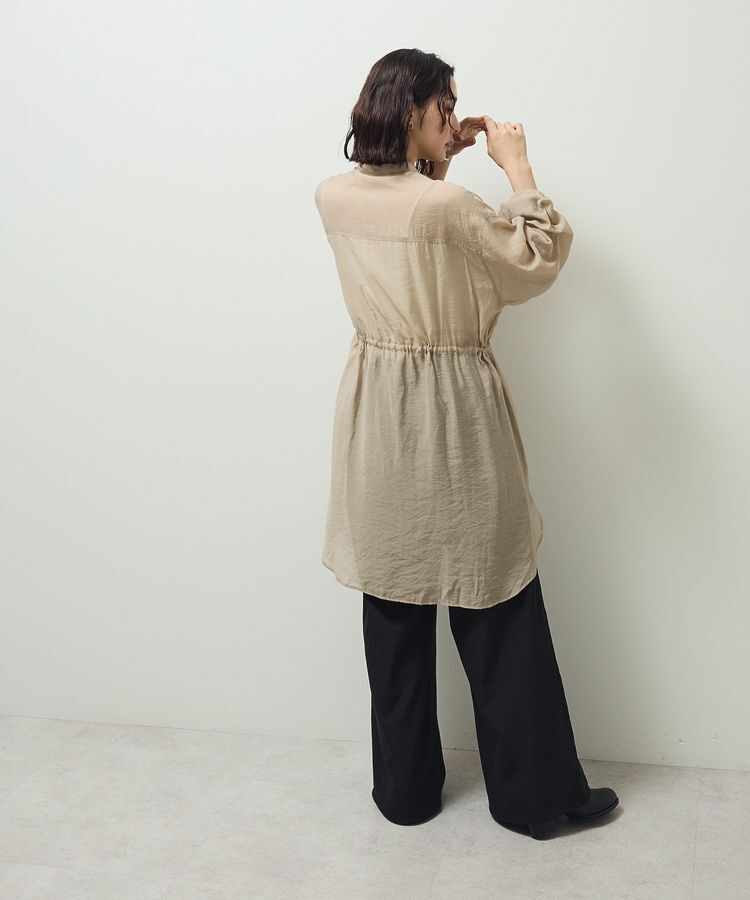 Green Parks「バンドカラー比翼タック袖チュニック」|チュニック|