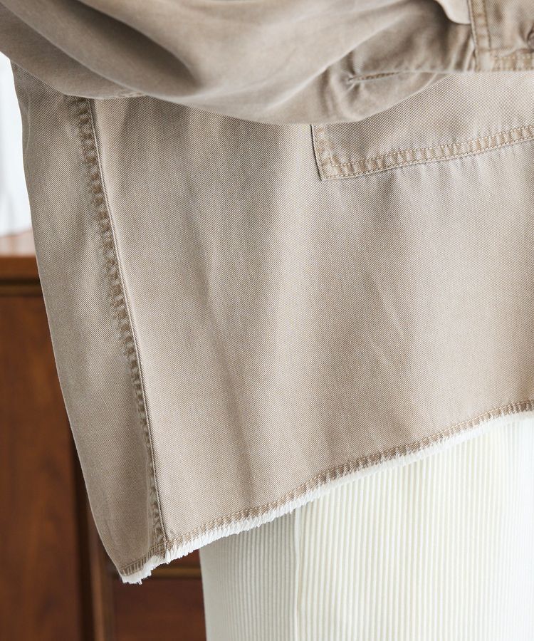 Green Parks「裾フリンジヴィンテージ風シャツ」|シャツ・ブラウス|