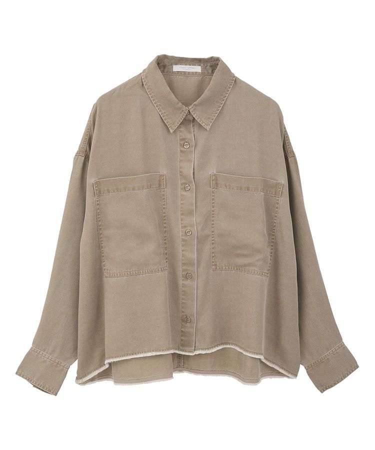 Green Parks「裾フリンジヴィンテージ風シャツ」|シャツ・ブラウス|