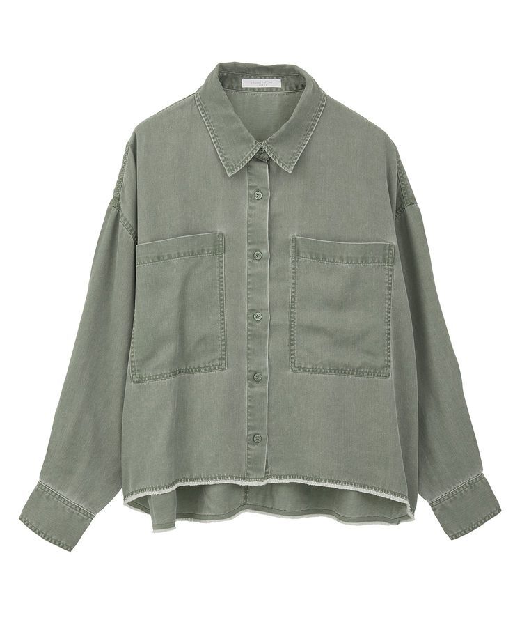 Green Parks「裾フリンジヴィンテージ風シャツ」|シャツ・ブラウス|