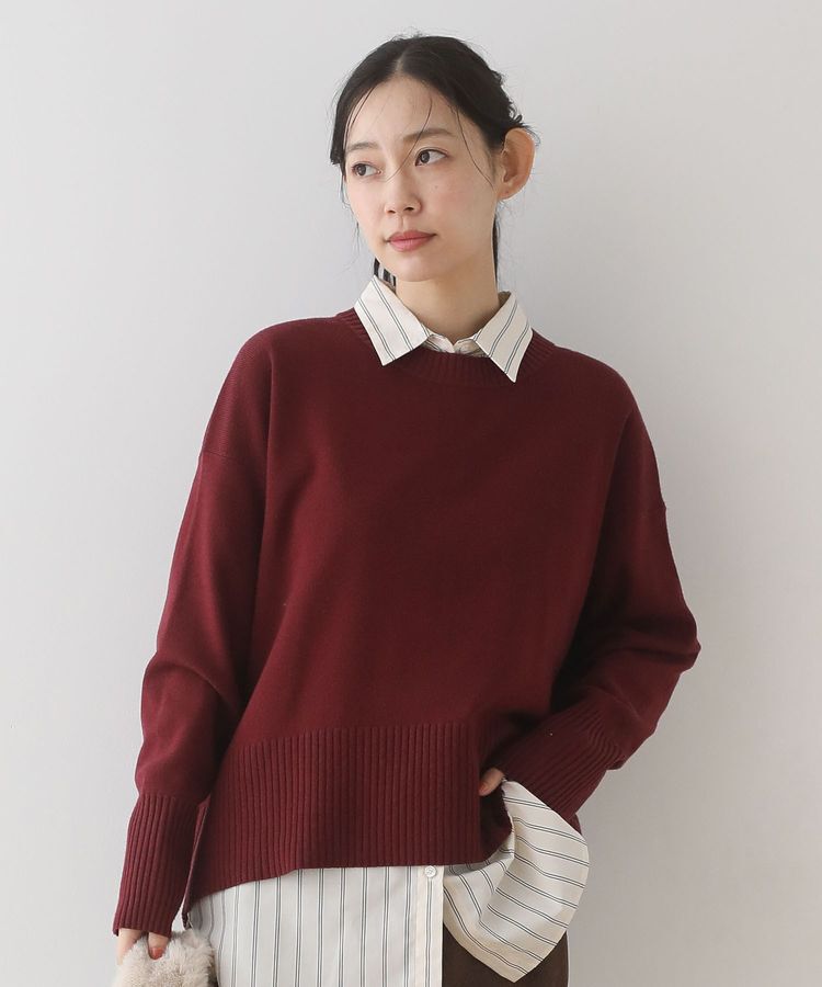 Green Parks「ふわもっちニットプルオーバー」|ニット・セーター|Bordeaux