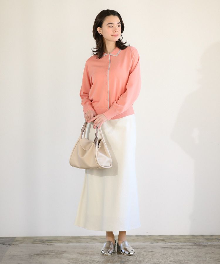 Green Parks「ここちニット衿付き配色プルオーバー」|ニット・セーター|