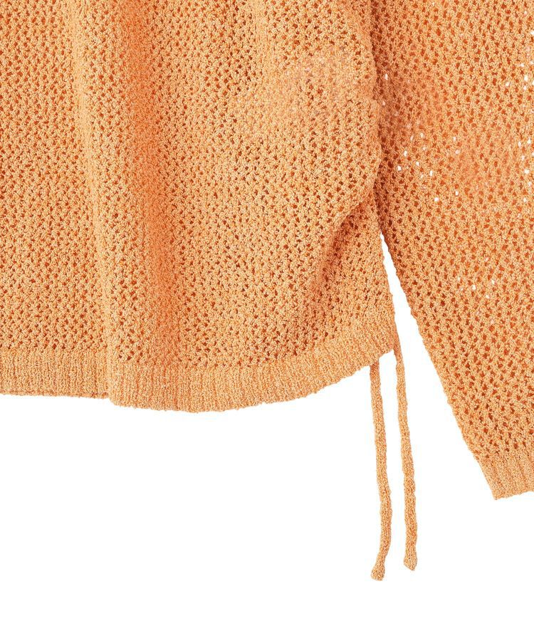 Green Parks「サイドシャーリング透かし編みニットプルオーバー」|ニット・セーター|