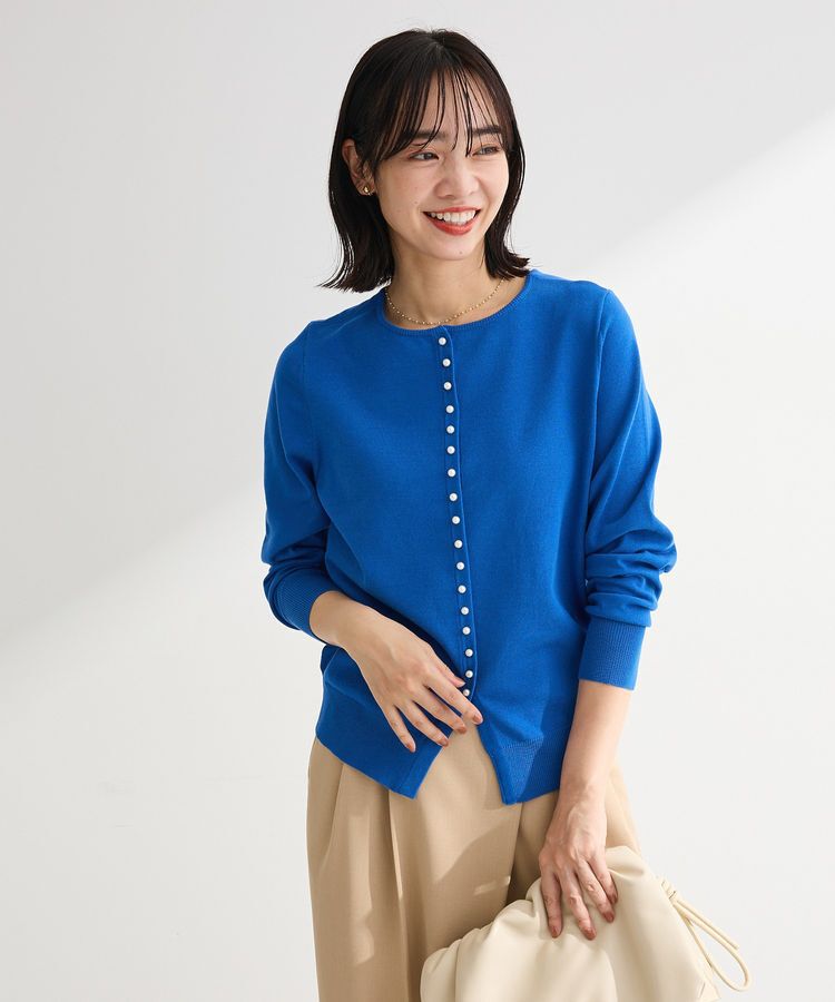 Green Parks「パール調ボタン付き2WAYニットプルオーバー」|ニット・セーター|